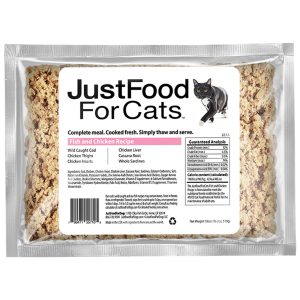 JustFoodForCats Fish & Chicken Recipe Frozen Cooked Cat Food