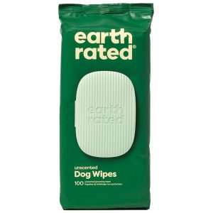 Earth Rated Plant-Based Unscented Dog Grooming Wipes