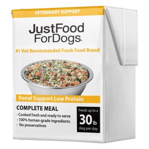 JustFoodForDogs Pantry Fresh Veterinary Prescription Support Renal Support Low Protein Gently Cooked Dog Food