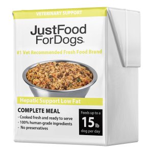 JustFoodForDogs Pantry Fresh Veterinary Prescription Support Hepatic Support Low Fat Gently Cooked Dog Food