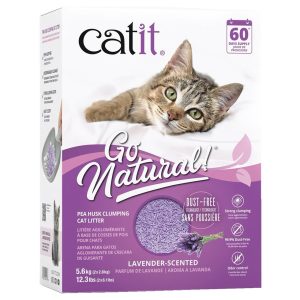 Catit Go Natural! Lavender Scented Pea Husk Clumping Cat Litter