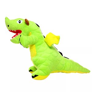 Mighty Junior Green Dragon Tough Plush Dog Toy