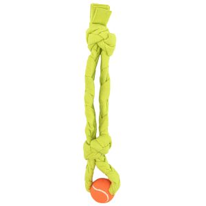 Guru Figure 8 Squeaking Tennis Snuffle Rope Interactive Dog Toy