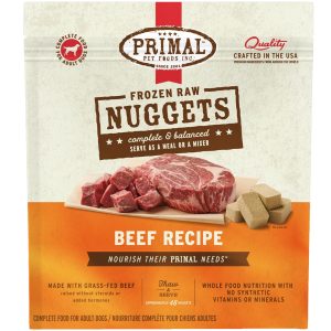 Primal Raw Frozen Canine Nuggets Beef Formula Dog Food