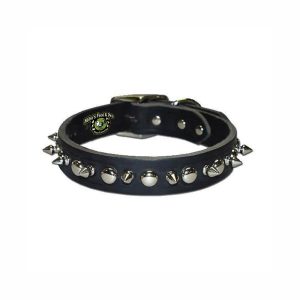 LEATHER SPIKED COLLAR