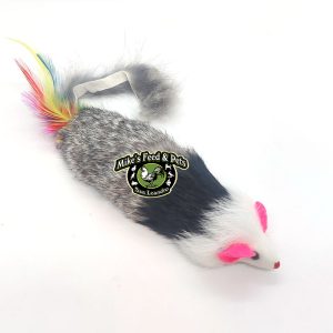 FUR MOUSE TOY FEATHER