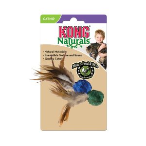 CAT CRINKLE BALL W FEATHER CC4