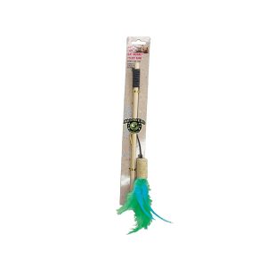 SPOT CORK FEATHERS TEASER WAND